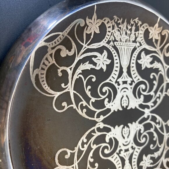 Vintage Gibsons England plate, Charger Plate Tray, Flowers and Ornaments, Round - Picture 6 of 10